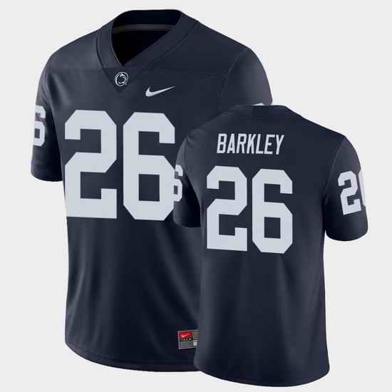 Men Penn State Nittany Lions Saquon Barkley College Football Navy Game Jersey